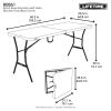 5-Foot Fold-in-Half Table, Gray