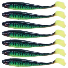 Simulated Fish Soft Bait Duck Paw Shape (Option: Green tiger pattern-7PCS)